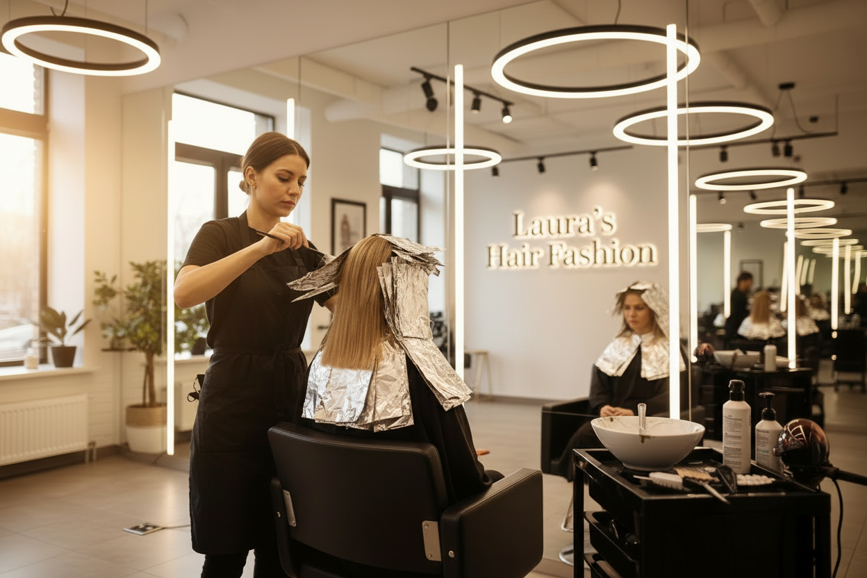 Women's Haircut with Partial Highlights: